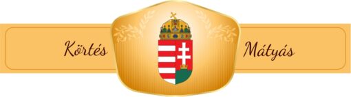 Amber magyar címeres, feliratos pálinkás nyak címke